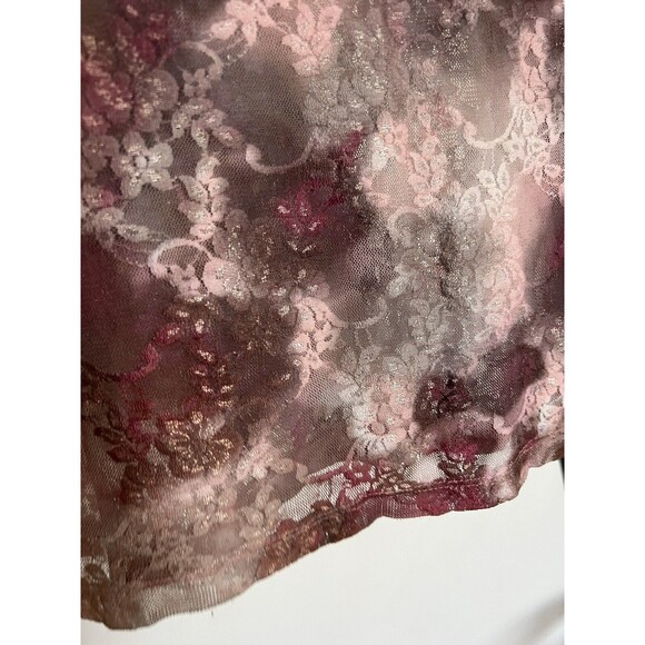 Rue 21 Purple And Pink Lace Top Short Sleeve Size M Fairy Whimsigoth - Picture 12 of 12